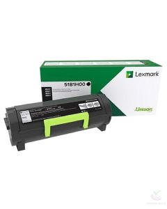 Lexmark Original 51B1H00 8.5K Toner Cartridge for MS417dn, MS517dn, MS617dn, MX417de, MX517de and, MX617de