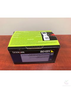 New Genuine 801SY Yellow Toner Cartridge For Lexmark CX310 410 510 Yield 2K