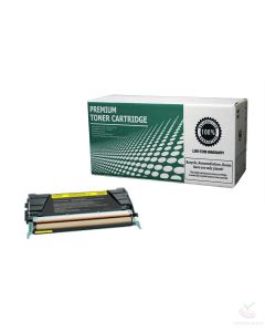 Remanufactured Toner Cartridge LXC522Y Replacement for Lexmark C5240YH Used for Lexmark C52X C53X Series Yellow 3,000