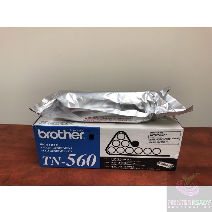 Genuine Factory Sealed Bag Brother TN-560 High Yield Black Toner Cartridge