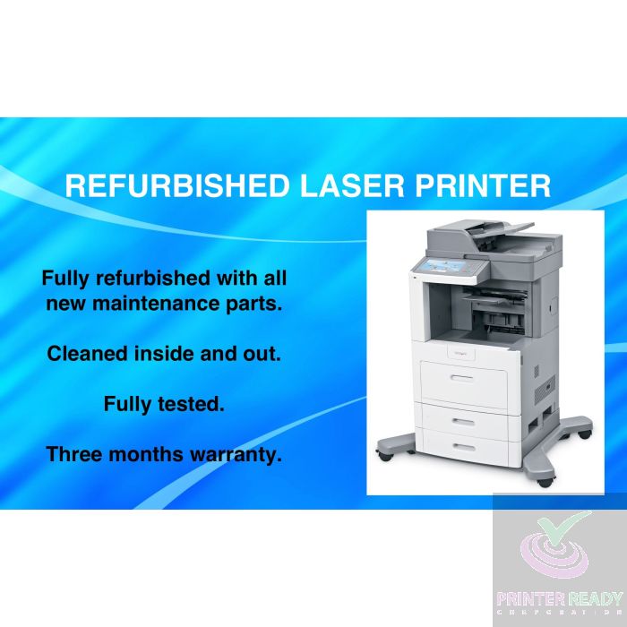 Renewed Lexmark X658DE X658 16M1301 Laser Printer Copier Scanner Fax MFP with toner & 90-Day Warranty