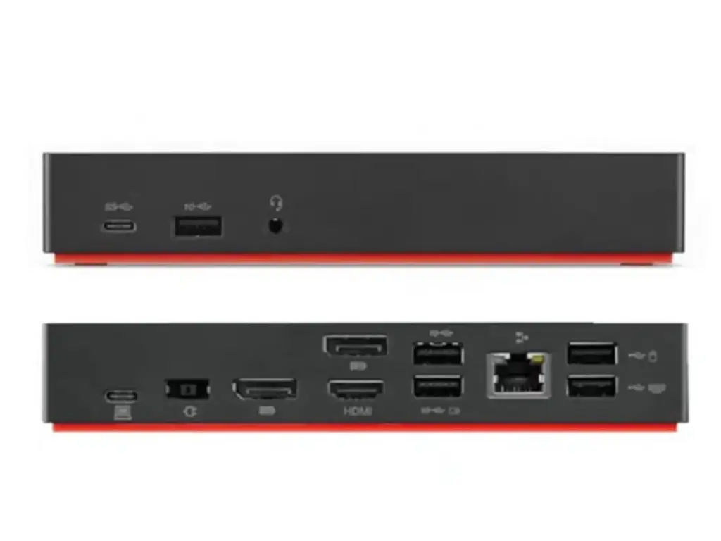 Renewed Lenovo 40AN0135US ThinkPad Thunderbolt 3 Dock Gen 2 135W Dual UHD 4K Display Capability, 2 HDMI, 2 DP, USB-C, USB 3.1, Black