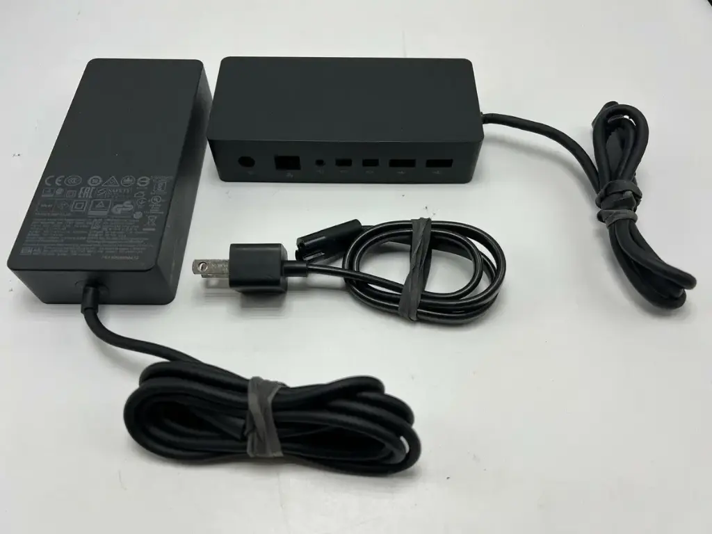 Renewed Microsoft 1661 Docking Station For Surface Pro 3 4, Surface Book Black 90W Power Adapter 1749 With 90 Days Warranty