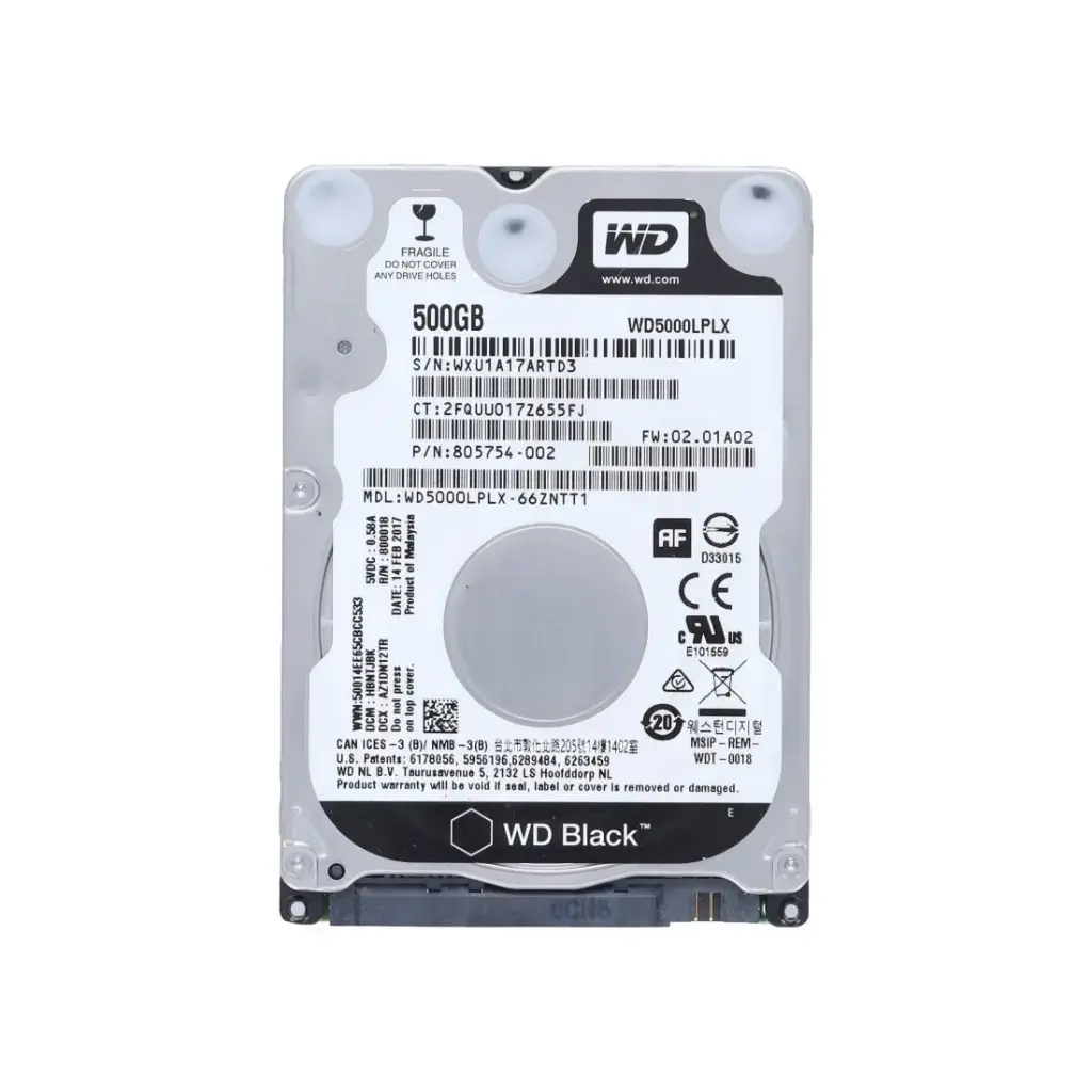 HDD Western Digital WD5000LPLX 500GB HDD 2.5" Hard Drive 7.2K RPM SATA 6 GB/S 32MB Cache For Desktops Laptops