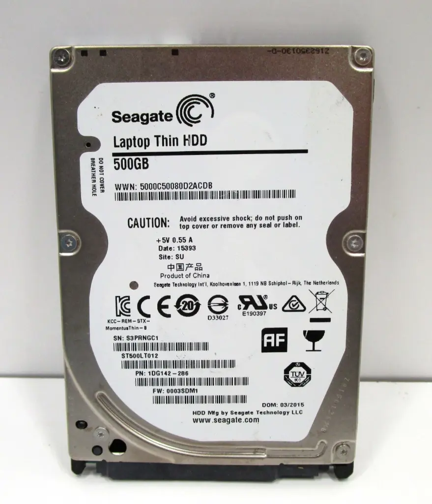 HDD Seagate Thin 500GB HDD 2.5" 7200RPM SATA 6 GB/s 32 MB Cache Hard Drive For Desktops Laptops