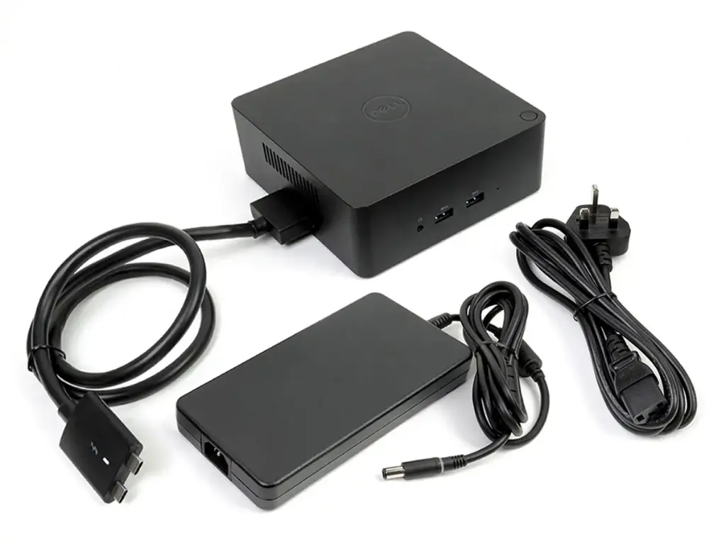Renewed  Dell Precision Dual USB-C Thunderbolt Dock TB18DC Black With 240W AC Adapter & 90 Days Warranty