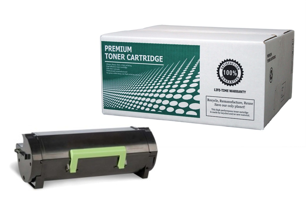[LX601H] Remanufactured Toner Cartridge LX601H Replacement for Lexmark 60F1H00 Used for Lexmark MX310dn MX410de MX510 MX511 MX611 Series Black 10000