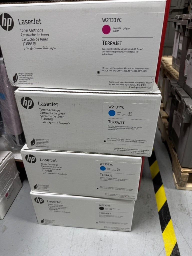 Original Genuine HP W2131YC Cyan Toner Cartridge For HP LaserJet Enterprise Flow 5700, 6700, 6701, MFP 5800, MFP 6800, MFP 6801
