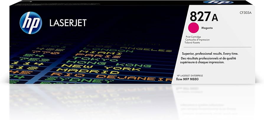 Original HP CF303A Magenta Toner Cartridge For HP Colour LaserJet Enterprise M880 32K Yield 827A