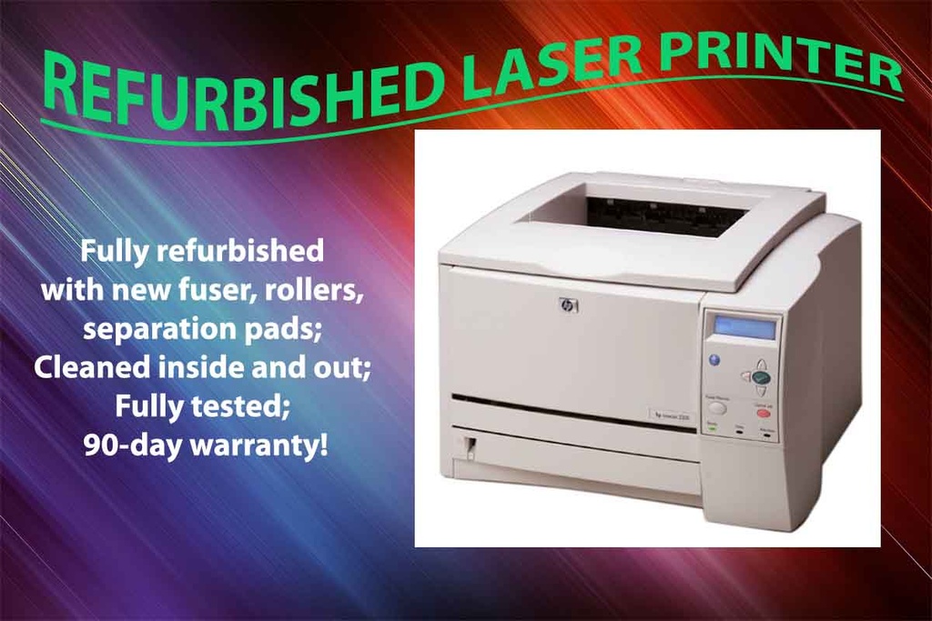 Renewed HP LaserJet 2300D 2300 Laser Printer Q2474A With Existing Toner & 90 days warranty