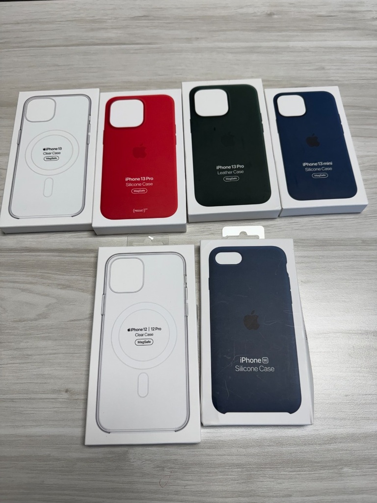 Lot of 6 Genuine Apple OEM iPhone 13 13 Pro Mini 12 Pro Se Silicone Cases Vary Color