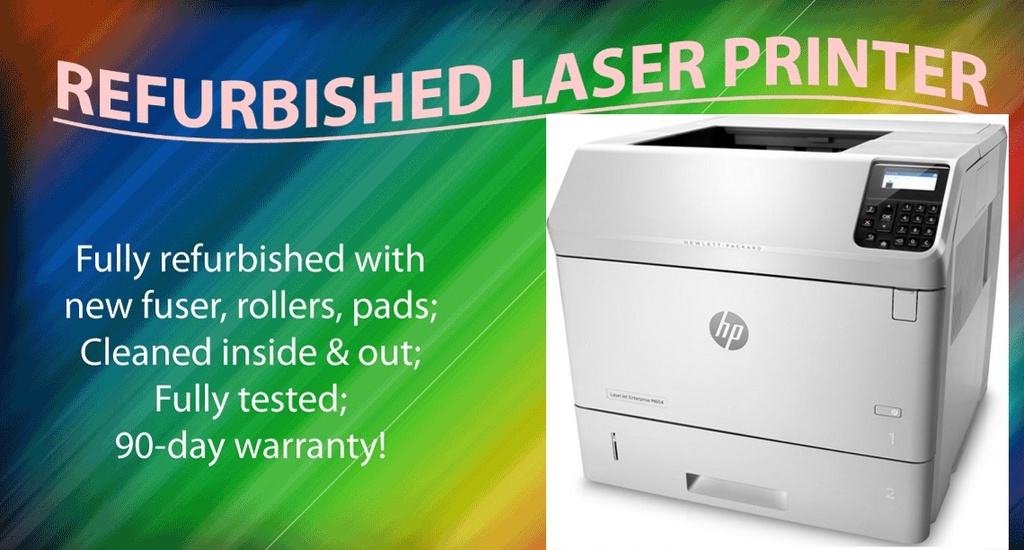 Renewed HP LaserJet Enterprise M604N M604 Laser Printer E6B67A With Existing Toner & 90 days warranty