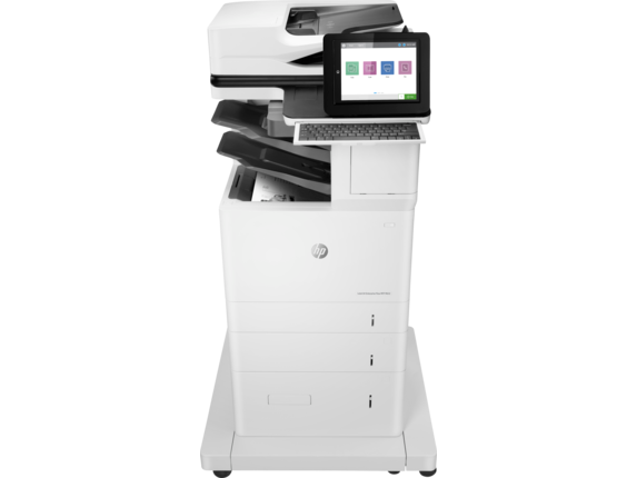 Renewed HP LaserJet Enterprise Flow MFP M632z Multifunction Printer J8J72A With 90-day warranty With 1x550 and 2,000-sheet HCI feeder and stand