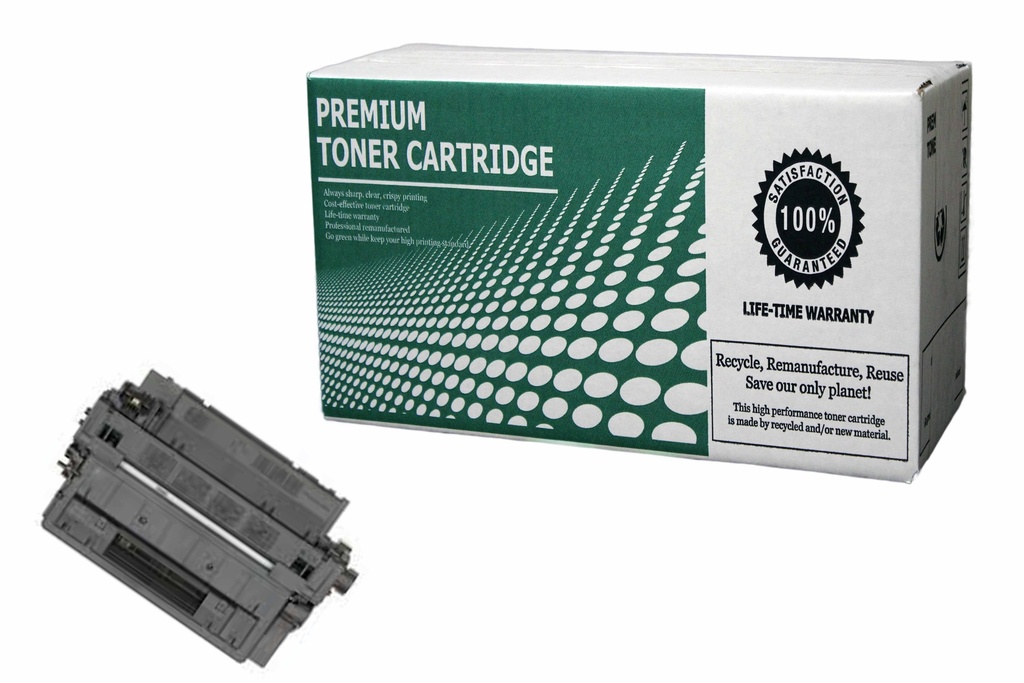 [HP55X] Remanufactured HP55X Toner Cartridge for HP LaserJet P3015 Series CE255X High Yield 12.5K