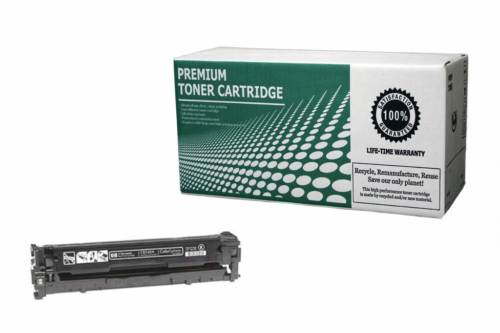 Remanufactured Toner Cartridge HPCB540A Replacement for HP CB540A Used for HP Color Laserjet CP1215/1515/1518 CM1312 Series Black 2,200