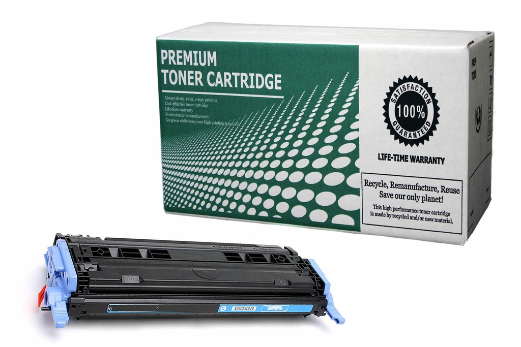 Remanufactured Toner Cartridge HPC6001A Replacement for HP Q6001A Used for HP 1600 2600 2605 CM1015 CM1017 Series Cyan 2,000
