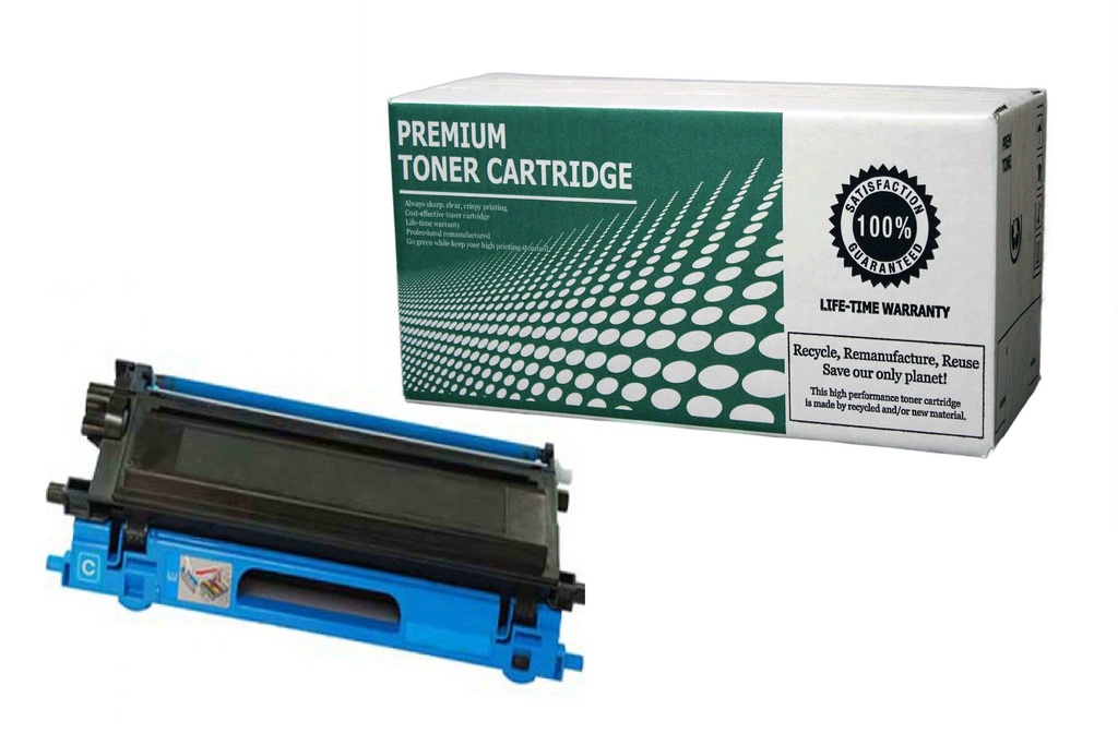 Remanufactured Toner Cartridge BRTN210C Replacement for Brother TN-210C Used for Brother HL-3040 HL-3070 MFC-9010 MFC-9120MFC- 9125 MFC-9320 Series Cyan 1,400