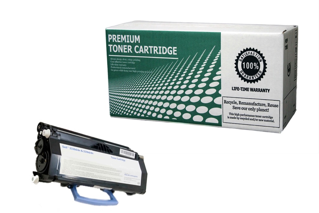 Remanufactured Toner Cartridge DL2330A Replacement for Dell 330-2667 Used for Dell 2330 2330DN 2350 2350DN Series Black 6,000