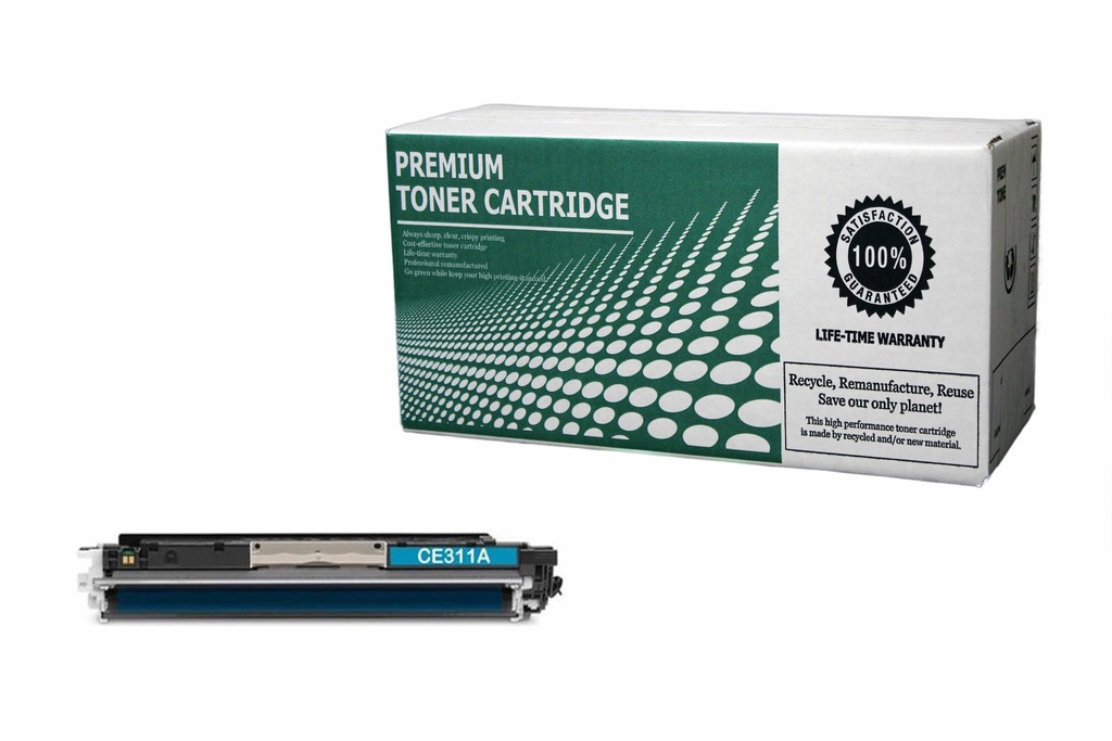 Remanufactured Toner Cartridge HPCE311A Replacement for HP CE311A Used for HP CP1025NW M175nw M275nw Series Cyan 1,000