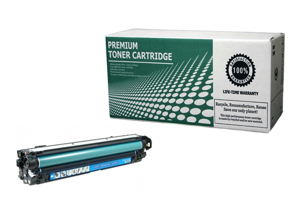 Remanufactured Toner Cartridge HPCE271A Replacement for HP CE271A Used for HP Color Laserjet CP5525, Canon LBP-9600 9500 9100 Series Cyan 15,000