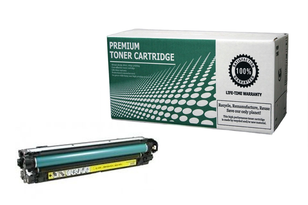 Remanufactured Toner Cartridge HPCE272A Replacement for HP CE272A Used for HP Color Laserjet CP5525 Canon LBP-9600 9500 9100 Series Yellow 15,000