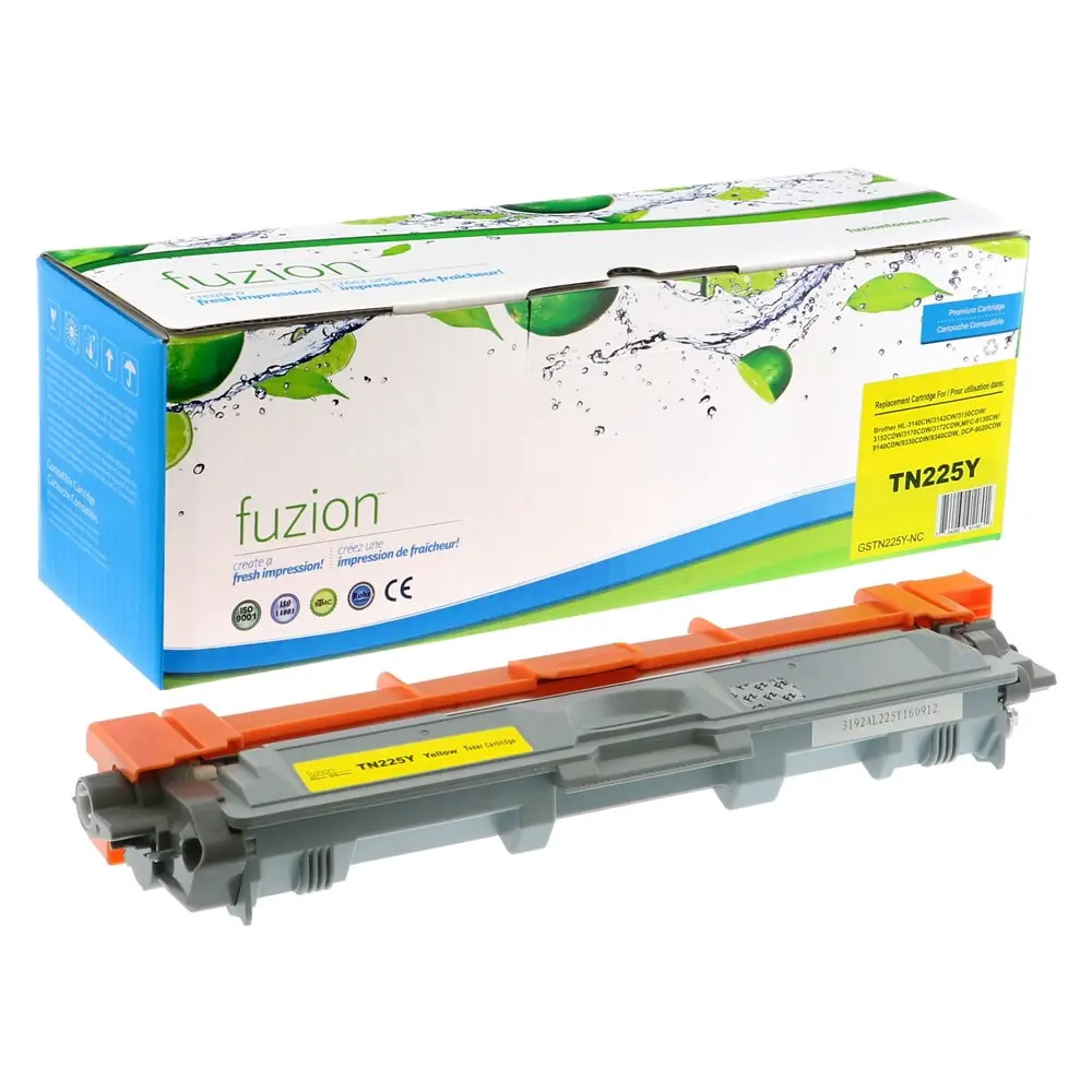 [SBRTN225Y] Compatible Yellow Toner Cartridge SBRTN225Y Replacement for Brother TN-225Y Used for Brother HL-3140CW HL-3150CDW HL-3170CDW MFC-9130CDW MFC-9140CDN MFC-9330CDW Series Printers Yield 2.2K