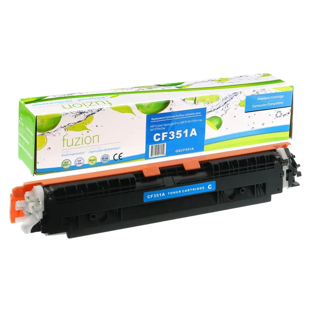 Compatible HP 130A CF351A Cyan Toner Cartridge for HP M176, M176N,  M177 MFPs Printer Series CF351A Yield 1000