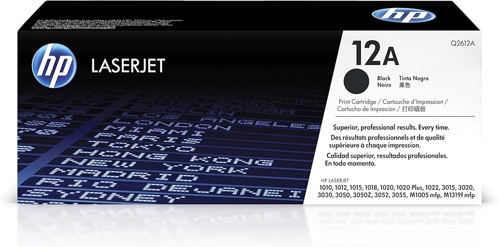 HP 12A Q2612A Black Original LaserJet Toner Cartridge for HP 1012 1020