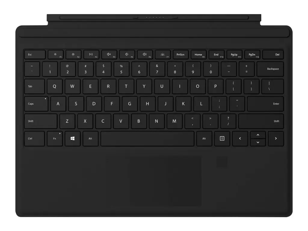 Renewed Microsoft Surface Pro Type Cover with Fingerprint ID (Black)