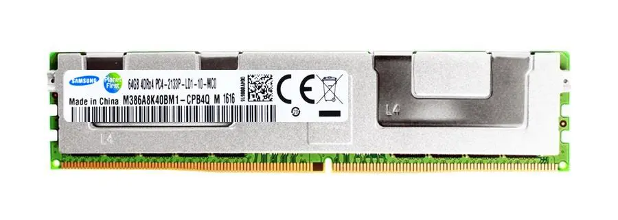 M386A8K40BM1-CPB4Q Samsung 64GB 4DRx4 PC4-2133P PC4-17000 Registered ECC CL15 288-Pin Load Reduced DIMM 1.2V Quad Rank Memory Module
