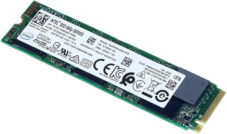 NVMe Intel 660p Series M.2 2280 1TB PCIe NVMe 3.0 x4 3D2, QLC Internal Solid State Drive (SSD) SSDPEKNW010T8X1