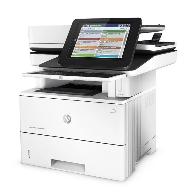 Renewed HP LaserJet Enterprise Flow MFP M527f Laser Copier Fax Scanner F2A78A Wireless Keyboard USB|Parallel|Network Duplex With 90 Days Warranty