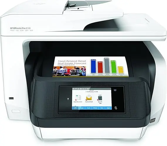 Renewed HP OfficeJet Pro 8730 All-in-One Color Inkjet Printer D9L20A USB Wireless Duplex With 90 Days Warranty