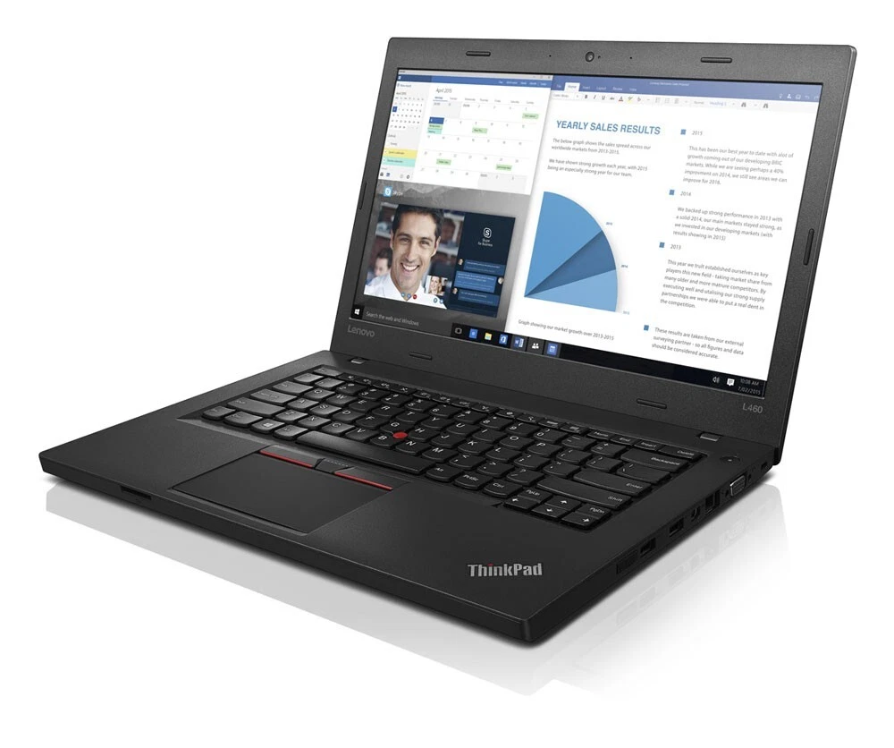 Renewed Lenovo ThinkPad L460 Business-Ready Ultrabook Intel Core i5-6300U 8GB RAM 128GB SSD FHD Webcam 14" Windows 10 With 90 Days Warranty