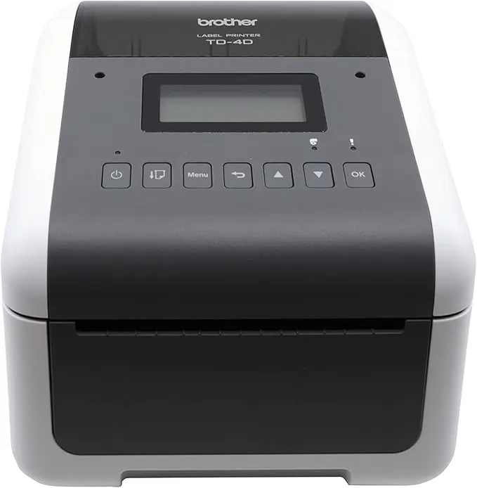 [BRTD4550DNWB] Renewed Brother TD-4550DNWB Thermal Desktop Barcode and Label Printer With 300 DPI, 6 IPS, Standard USB and Serial, Ethernet LAN, Built-in Wi-Fi and Bluetooth With 90 Days Warranty