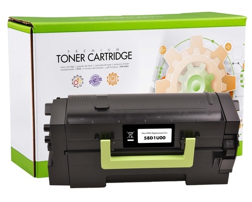 [LX58D1U00] Printerready Remanufactured Toner Cartridge Replacement for 58D1U00 (55K) for Lexmark MS725 MS823 MS825 MS826 MX722 MX822 MX826 Printer