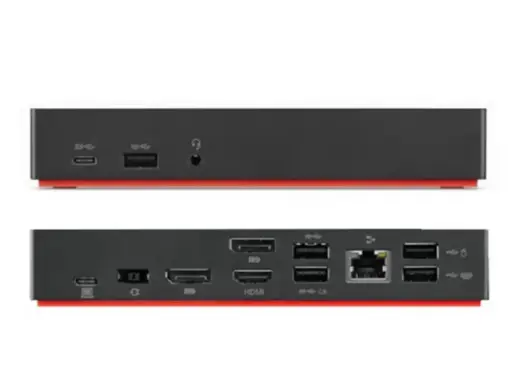 [40AN0135US] Renewed Lenovo 40AN0135US ThinkPad Thunderbolt 3 Dock Gen 2 135W Dual UHD 4K Display Capability, 2 HDMI, 2 DP, USB-C, USB 3.1, Black