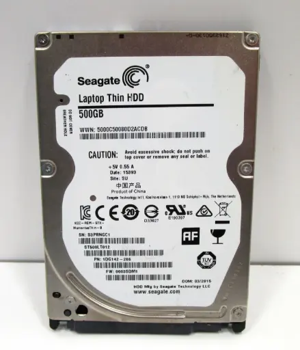 [HDD-SG-500GB-2.5T] HDD Seagate Thin 500GB HDD 2.5" 7200RPM SATA 6 GB/s 32 MB Cache Hard Drive For Desktops Laptops