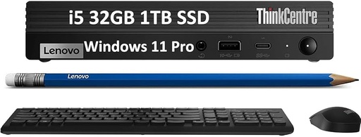 [LOTCM910q-i5-6500T] Renewed Lenovo ThinkCentre M910q Tiny Desktop (Black) i5-6500T 8GB RAM 256GB SSD Windows 10 With 30 days Return, 90 Days Exchange