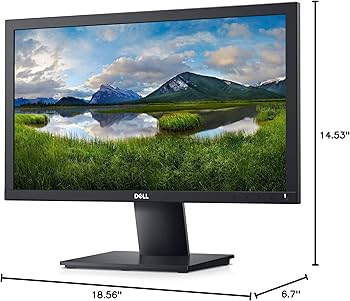 [DLP2016] Dell P2016 20" screen LED-Lit display  port 1.2 VGA 1400 x 900 Pixel widescreen with Stand, Black