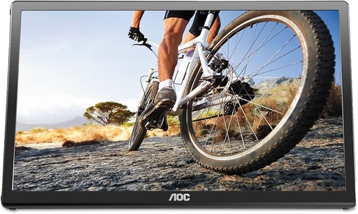 [AOCE1659F] Renewed AOC 16" USB 3.0 Powered Portable External Monitor E1659F 156LM00005 with 90 Days Exchange Warranty