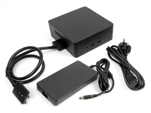 [DLTB18DC-240W] Renewed  Dell Precision Dual USB-C Thunderbolt Dock TB18DC Black With 240W AC Adapter & 90 Days Warranty