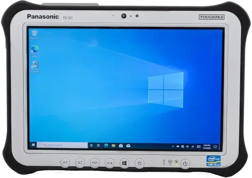 [PATPFZ-G1-MK2-i5-4U] Renewed Panasonic Toughpad FZ-G1 MK2 i5-4310U 2.0GHz, 8GB, 256GB SSD, 10.1 WUXGA Multi Touch Digitizer, WiFi, Bluetooth, Webcam, Rear Cam, Windows 10 Pro