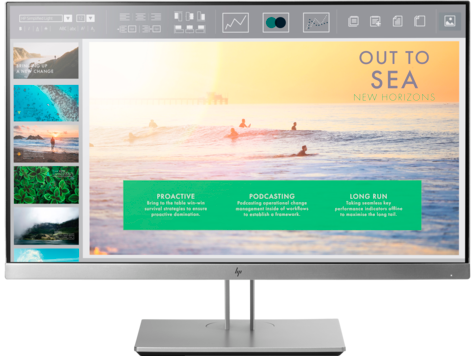 [HPEDE233] Renewed HP Elite Display E233 23" with Integrated Work Center Stand FHD 1920 x 1080 backlit VGA HDMI & Display Port TFT LCD