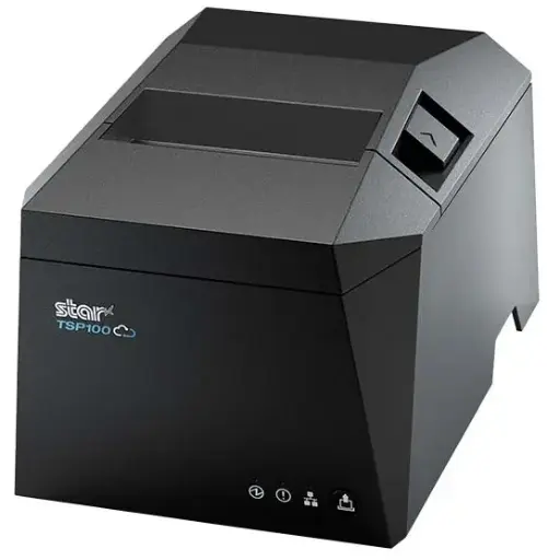 [STAR-TSP143IVUE] Renewed Star Micronics TSP143IVUE USB/Ethernet (LAN) Thermal Receipt Printer TSP100IV with Android Open Accessory (AOA), CloudPRNT, Cutter, and Internal Power Supply - Gray