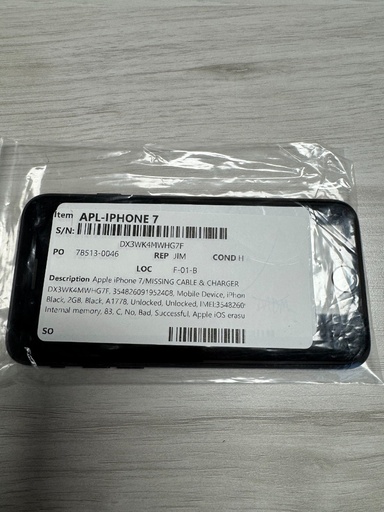 [iphone7-A1778-32GB] Apple iPhone 7 A1778 Unlocked 32GB Black Nice Smartphone