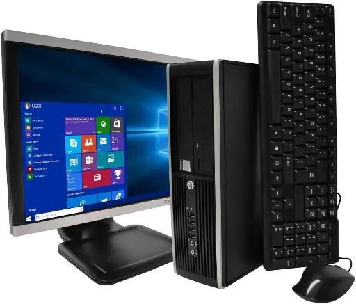 [HPi5SFF-AIO] Renewed HP Elite Desktop PC Computer Intel Core i5 3.1-GHz, 8 gb Ram, 1 TB Hard Drive, DVDRW, 19 Inch LCD Monitor, Keyboard, Mouse, Wireless WiFi, Windows 10