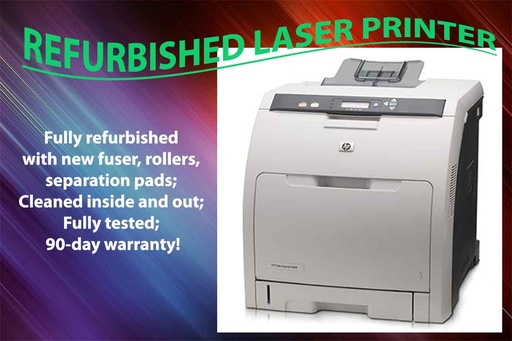 [HPCP3505N] Renewed HP Color LaserJet CP3505N 3505 Laser Printer CB442A USB|Network  With 90 Days Warranty