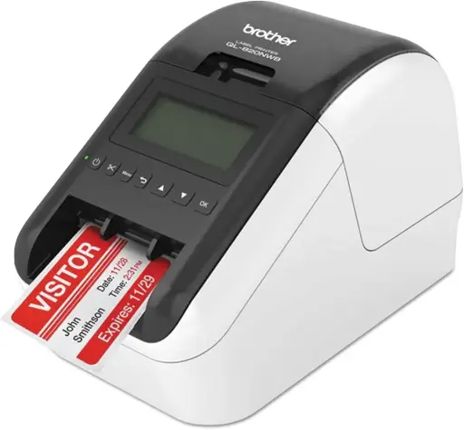 [BRQL820NWB] Renewed Brother QL-820NWB Direct Thermal Label Printer 300 dpi Monochrome Wireless Bluetooth  With 90 Days Warranty