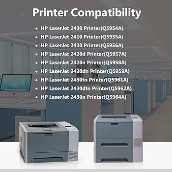 [HP2430DTN] Renewed HP LaserJet 2430DTN 2430 Laser Printer Q5961A With Existing Toner & 90 days warranty